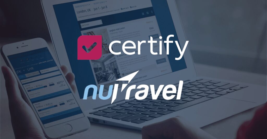 Certify Acquires Corporate Online Booking Tool from nuTravel Technology Solutions to Round Out Travel and Expense Platform