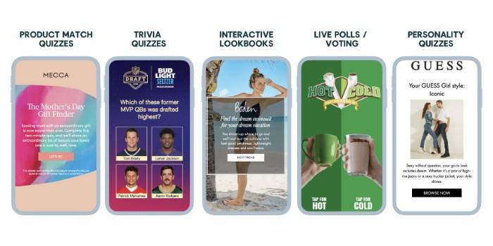 Collecting first party data can be done through these interactive experiences.