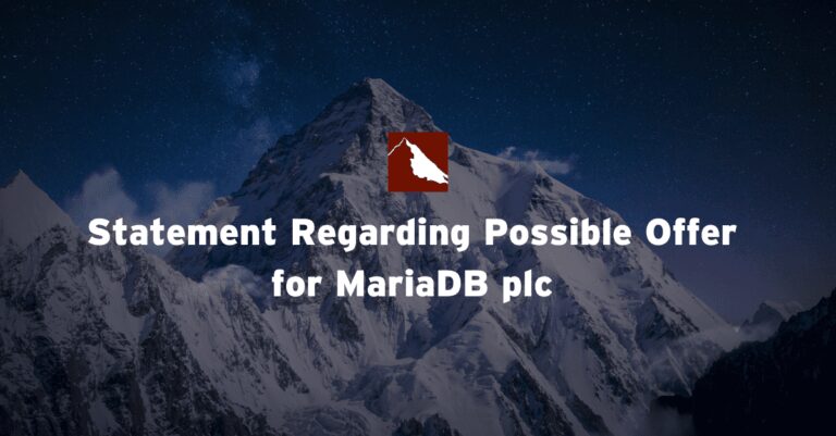 K1 Investment Management, LLC (“K1”) Statement regarding Possible Offer for MariaDB plc (“MariaDB”)