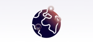 Graphic of a globe with location pins, placed on different continents.