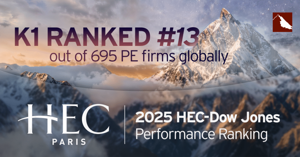 K1 Named #13 Globally on 2025 HEC-Dow Jones Performance Ranking